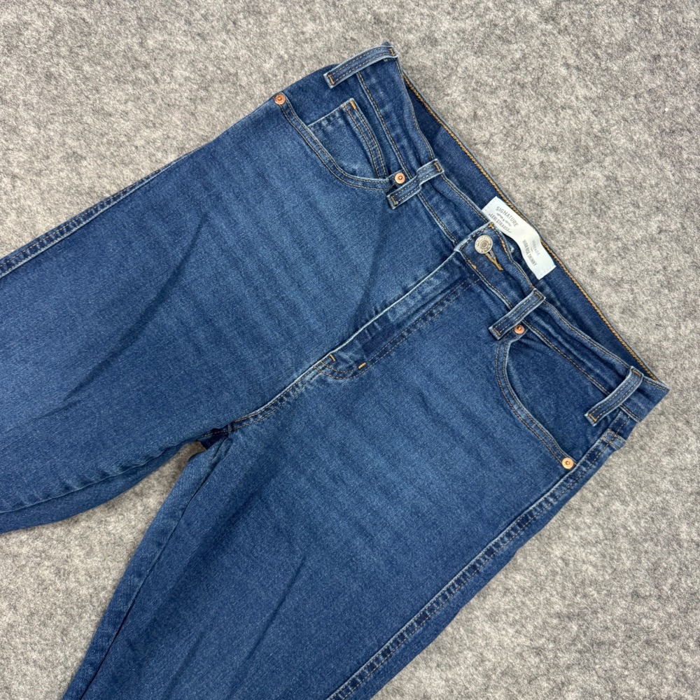 Signature by Levi Strauss Heritage High Rise Skinny Jeans Blue Distressed 12 W31